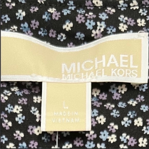 NWT MICHAEL KORS Floral Matte Jersey Belted Jumpsuit - Picture 8 of 8
